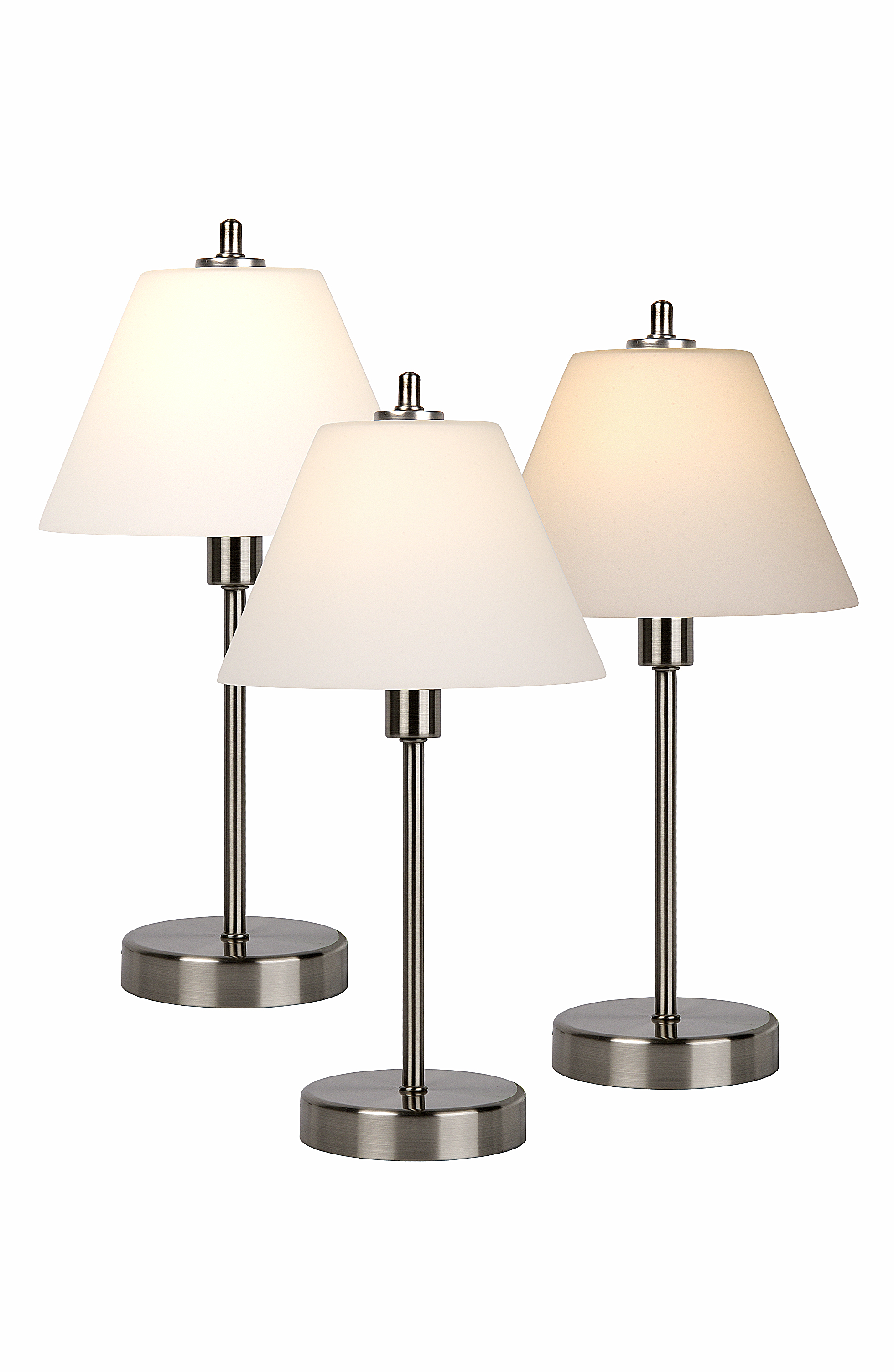 2 X TOUCH TABLE LAMP BLACK & CHROME NEW 40w 