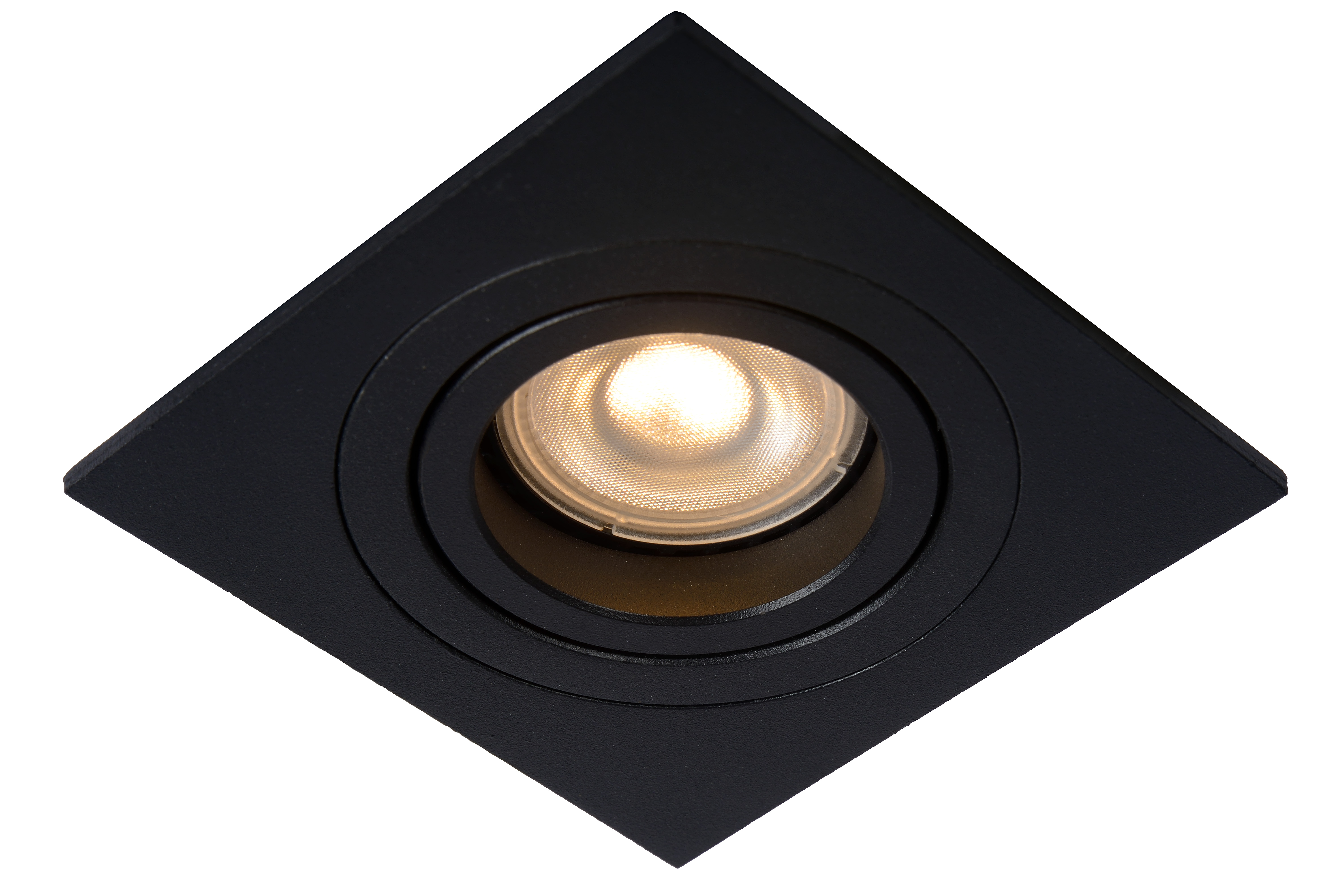 With 1 x 5W Cool White GU10 LED Bulb Modern Single Eyeball Ceiling/Wall Adjustable Black Chrome Spotlight 