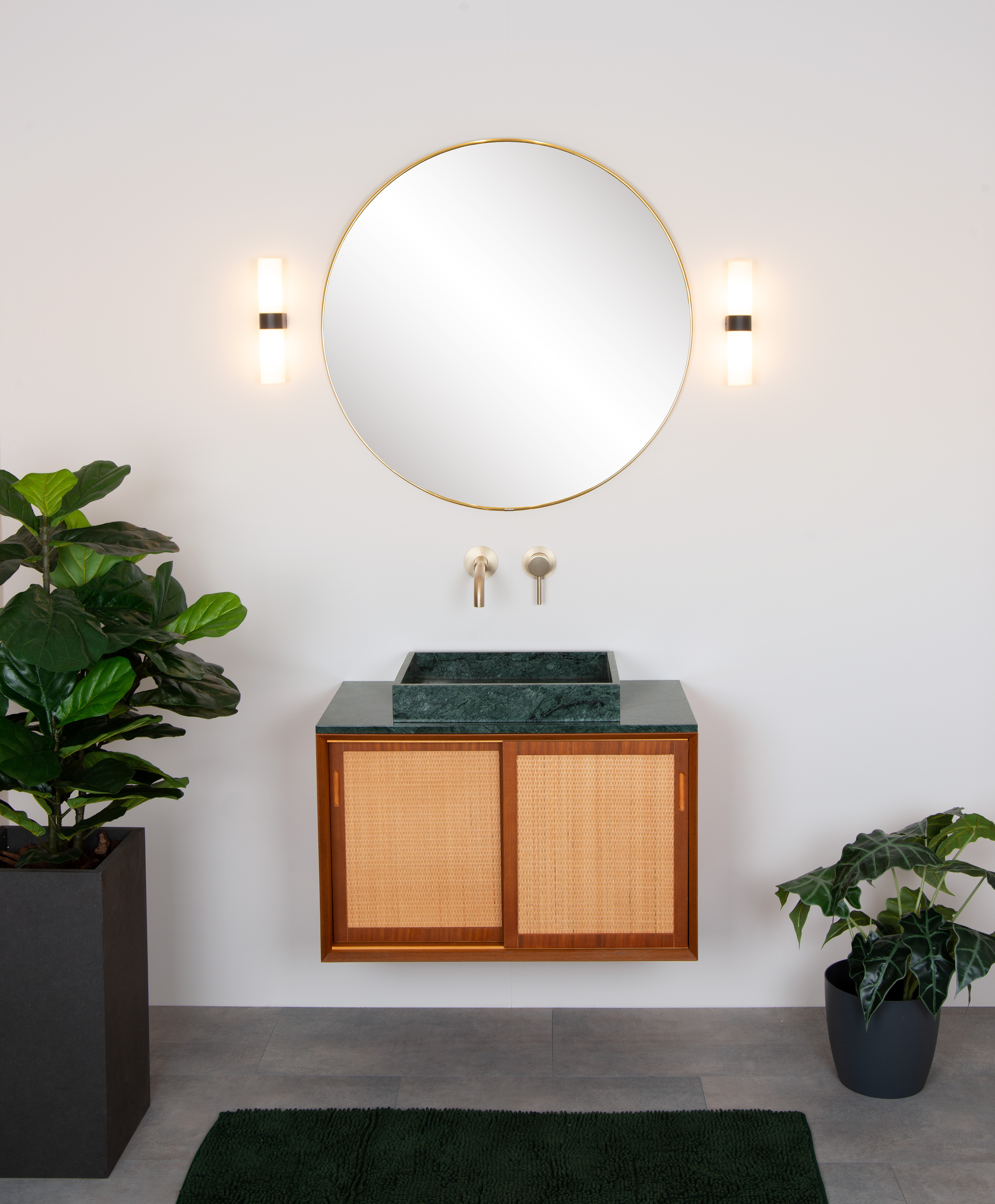 LED Bathroom Over Mirror Designer Wall Light Chrome Effect  IP44 8W W 40cm 