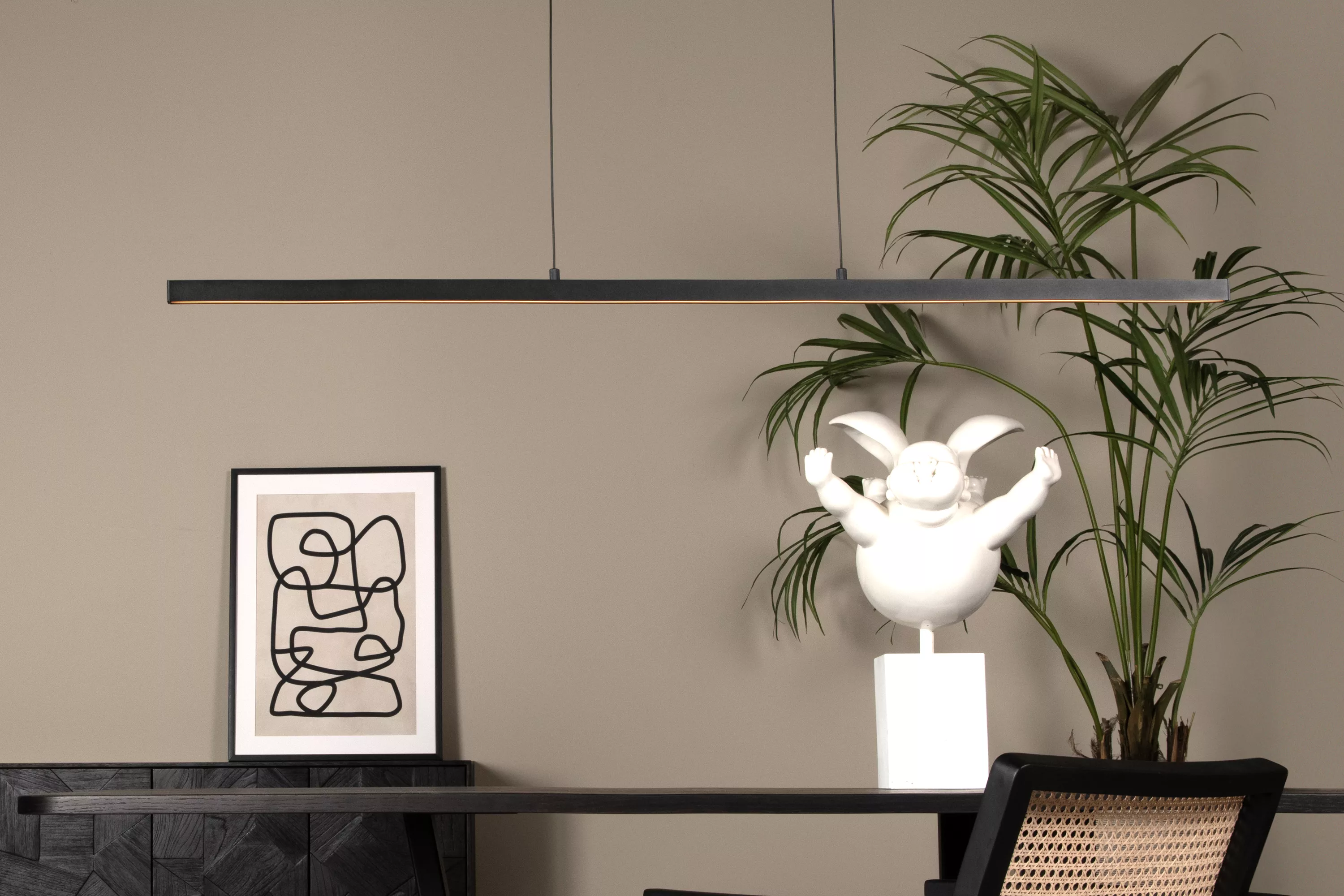 Lucide SIGMA - Hanglamp - LED Dimb. - 1x36W 2700K - Zwart