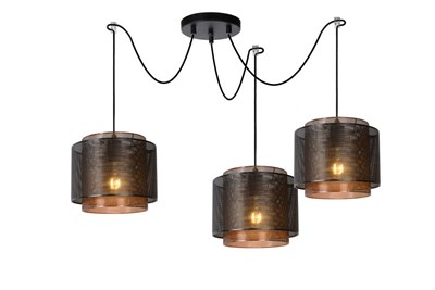 Lucide ORRIN - Pendant light - Ø 25 cm - 3xE27 - Black