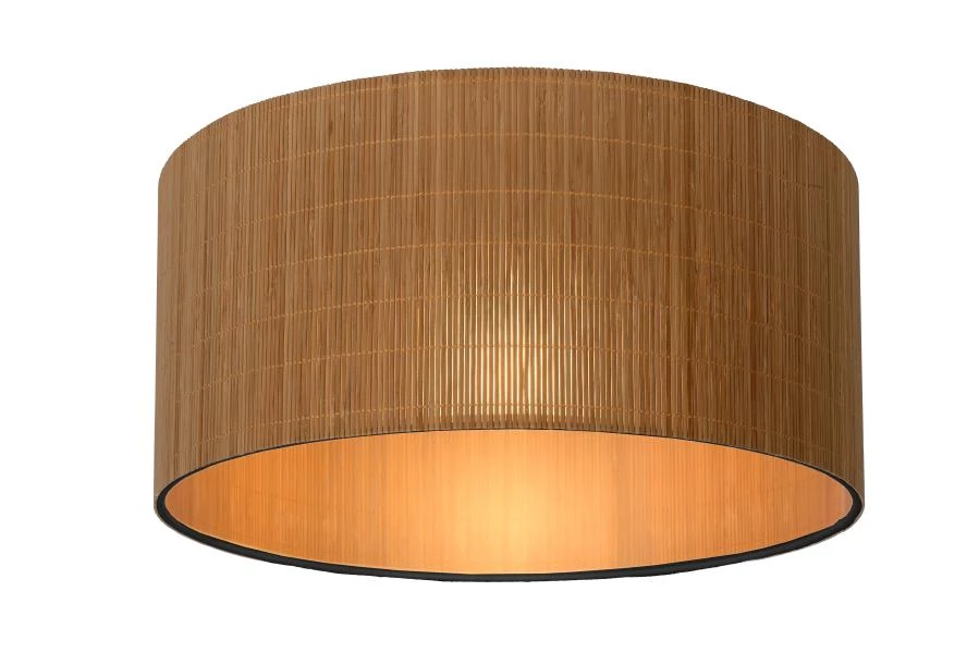 Lucide MAGIUS - Flush ceiling light - Ø 42 cm - 1xE27 - Light wood - on