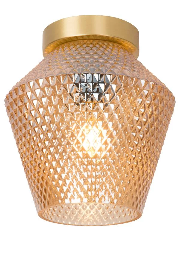 Lucide ROSALIND - Flush ceiling light - Ø 21 cm - 1xE27 - Amber - on 2