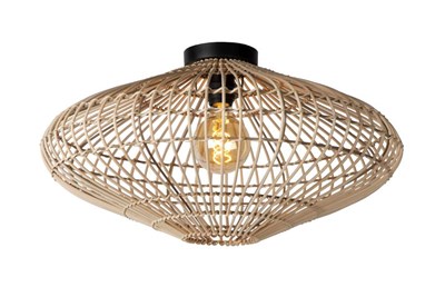 Lucide MAGALI - Flush ceiling light - Ø 56 cm - 1xE27 - Light wood