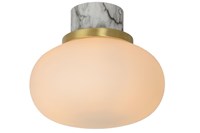 Lucide LORENA - Flush ceiling light Bathroom - Ø 23 cm - 1xE27 - IP44 - Opal on 1