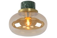 Lucide LORENA - Flush ceiling light Bathroom - Ø 23 cm - 1xE27 - IP44 - Amber on 2