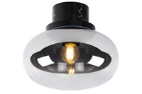 Lucide LORENA - Flush ceiling light Bathroom - Ø 23 cm - 1xE27 - IP44 - Smoke Grey on 5