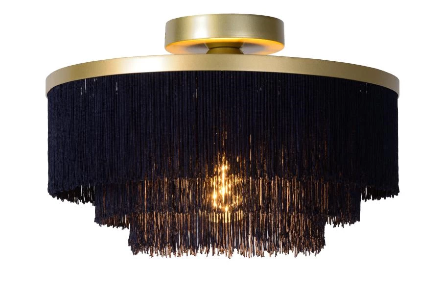 Lucide EXTRAVAGANZA FRILLS - Plafonnière - Ø 35 cm - 1xE27 - Mat Goud / Messing - aan 2