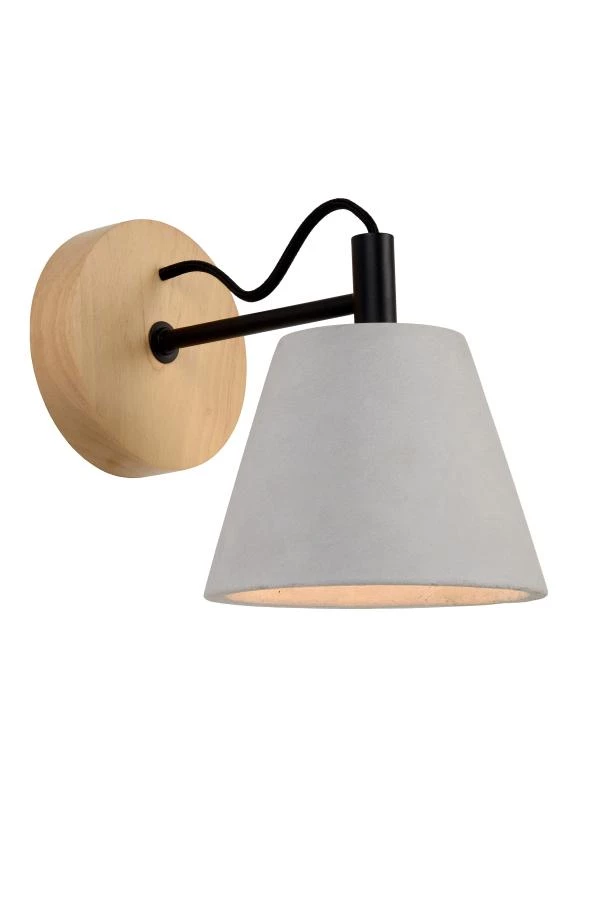 Lucide POSSIO - Wandlamp - 1xE14 - Taupe - aan 1