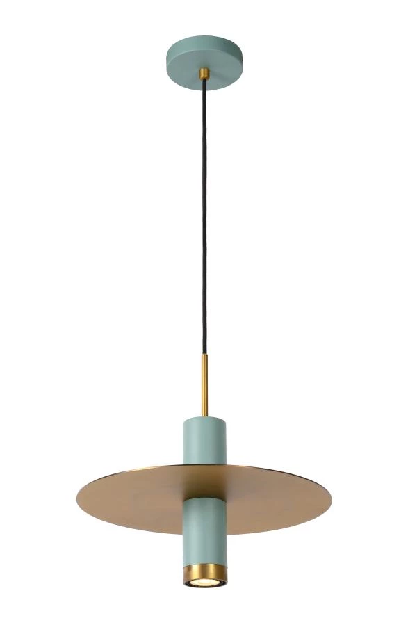 Lucide SELIN - Hanglamp - Ø 35 cm - 1xGU10 - Turkoois - aan 7