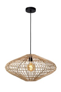 Lucide MAGALI - Pendant light - Ø 56 cm - 1xE27 - Natural on 2