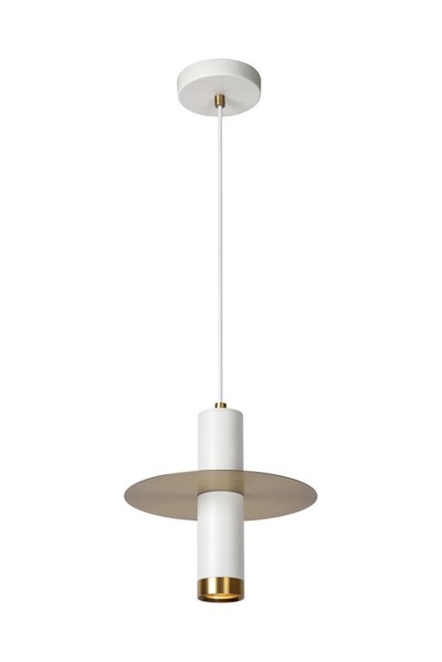 Lucide SELIN - Hanglamp Badkamer - Ø 6 cm - 1xGU10 - IP44 - Wit