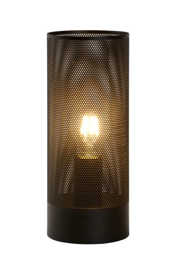 Lucide BELI - Lampe de table - Ø 12 cm - 1xE27 - Noir - AAN