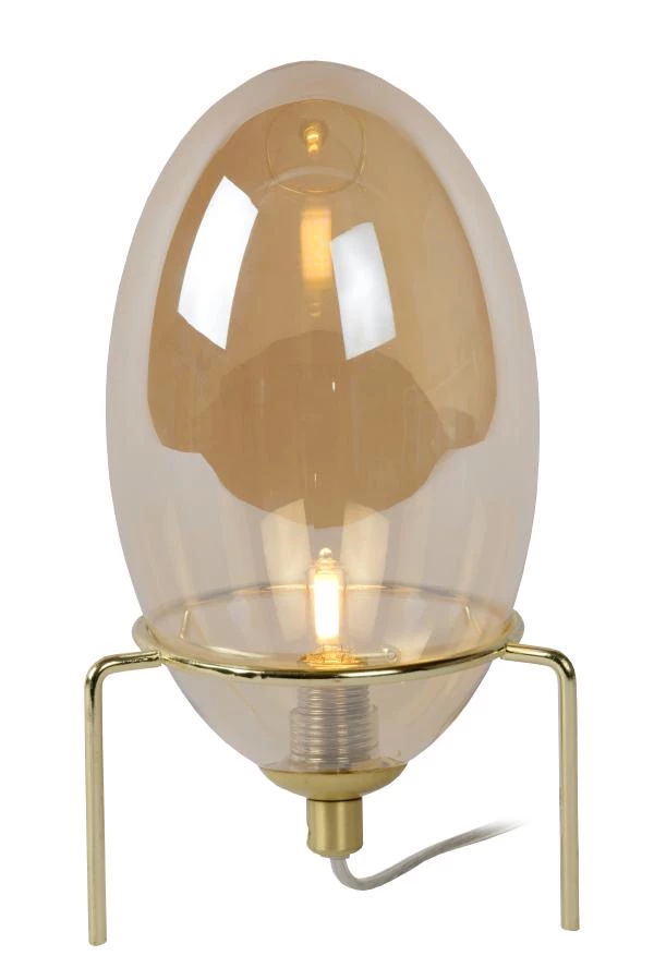 Lucide EXTRAVAGANZA BELLISTER - Lampe de table - Ø 13 cm - 1xG9 - Ambre - AAN 2