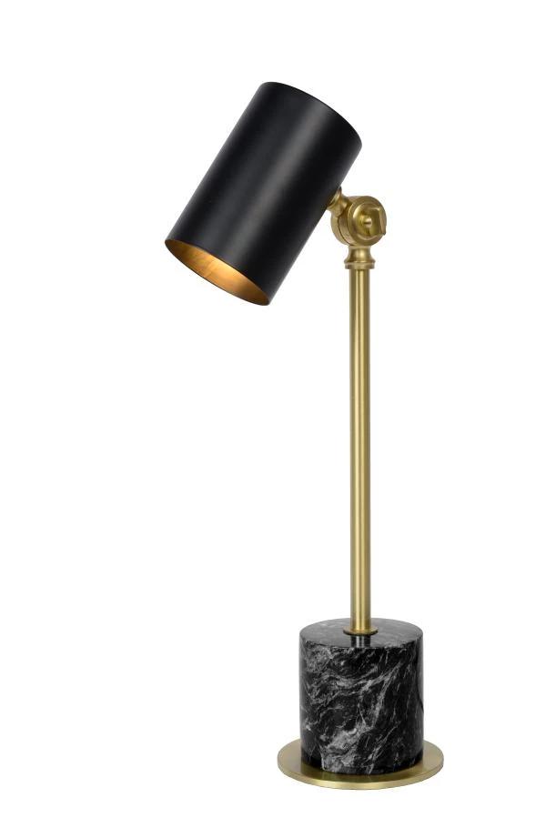 Lucide BRANDON - Bureaulamp - 1xE14 - Zwart - aan