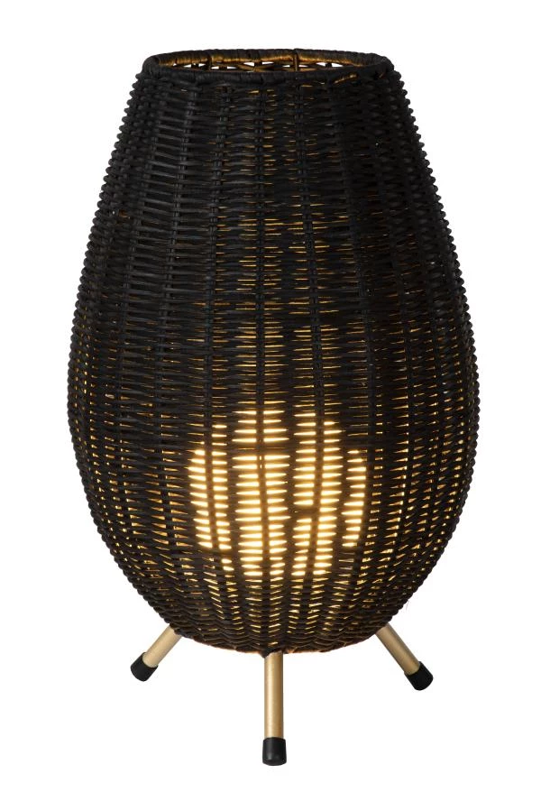 Lucide COLIN - Tafellamp - Ø 22 cm - 1xG9 - Zwart - aan