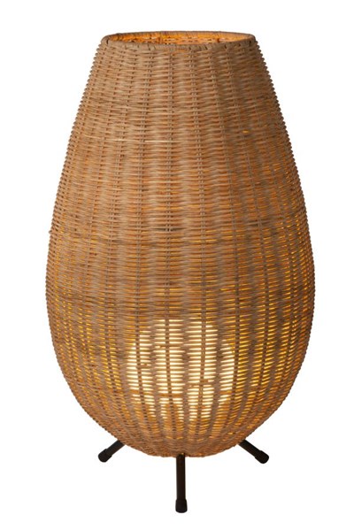 Lucide COLIN - Lampe de table - Ø 30 cm - 1xG9 - Bois clair