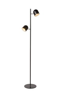 Lucide SKANSKA - Floor lamp - LED Dim. - 2x5W 3000K - Black on