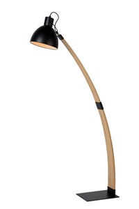 Lucide CURF - Leeslamp - 1xE27 - Zwart aan