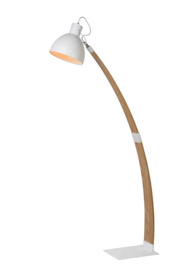 Lucide CURF - Floor reading lamp - 1xE27 - White - on 1