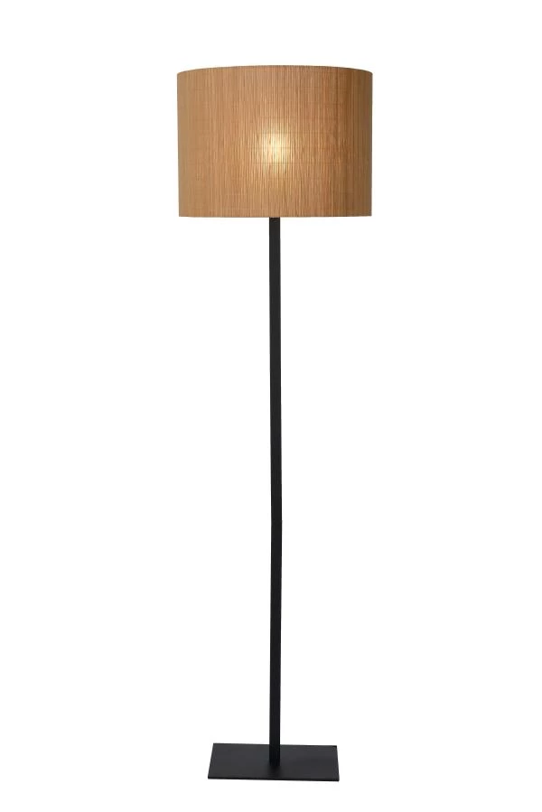 Lucide MAGIUS - Vloerlamp - Ø 42 cm - 1xE27 - Licht hout - aan