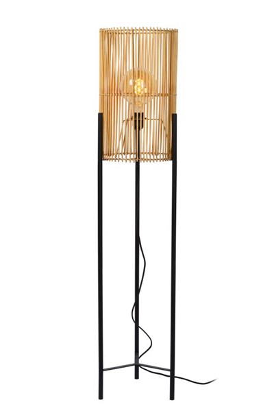 Lucide JANTINE - Floor lamp - Ø 30 cm - 1xE27 - Light wood