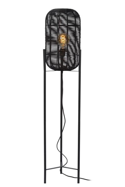 Lucide HERMINE - Floor lamp - Ø 30 cm - 1xE27 - Black