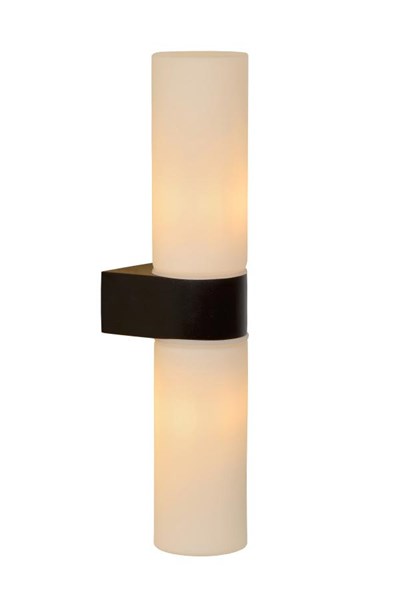 Lucide JESSE - Lámpara de pared Baño - 2xG9 - IP44 - Negro