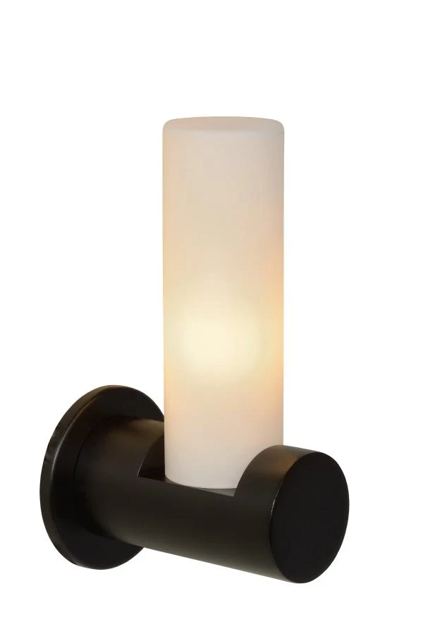 Lucide JAYLA - Wandlamp Badkamer - 1xG9 - IP44 - Zwart - aan