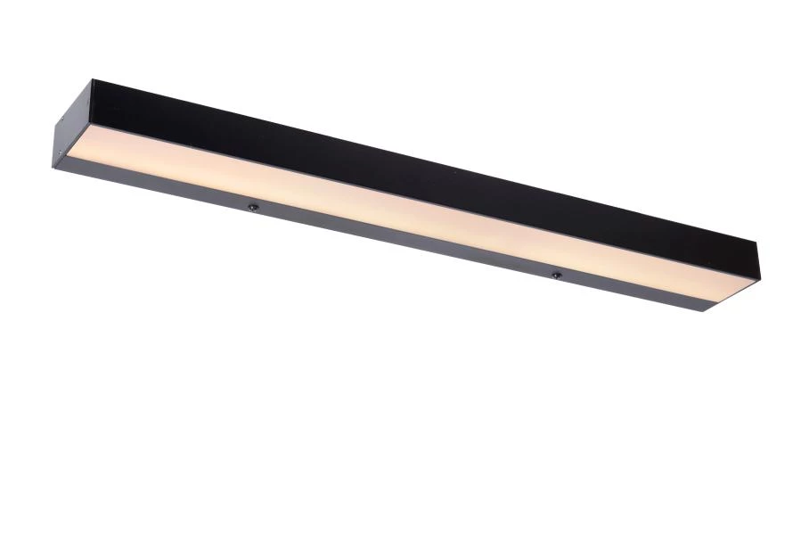 Lucide ALEXA - Wall light Bathroom - LED - 1x8W 3000K - IP44 - Black - on