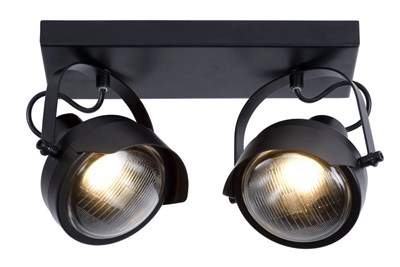 Lucide CICLETA - Ceiling spotlight - 2xGU10 - Black