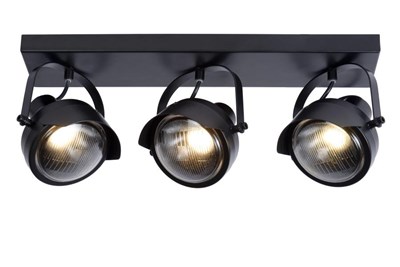 Lucide CICLETA - Plafondspot - 3xGU10 - Zwart