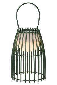 Lucide FJARA - Oplaadbare Tafellamp Binnen/Buiten - Accu/Batterij - Ø 17,5 cm - LED Dimb. - 1x0,3W 2800K/3200K - IP44 - 3 StepDim - Groen aan 3