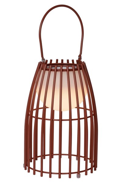 Lucide FJARA - Table lamp Outdoor - Ø 17,5 cm - LED Dim. - 1x0,3W 3200K - IP44 - 3 StepDim - Rust Brown