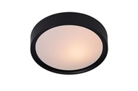 Lucide LEX - Lámpara de techo - Ø 25 cm - 1xE27 - Negro encendido