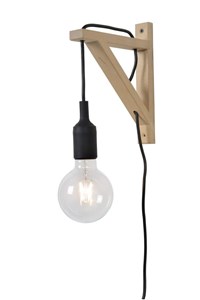 Lucide FIX - Wall light - 1xE27 - Black on