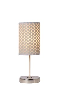 Lucide MODA - Tischlampe - Ø 13 cm - 1xE27 - Weiß EINgeschaltet 1