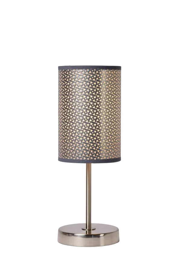 Lucide MODA - Lampe de table - Ø 13 cm - 1xE27 - Gris - allumé 6