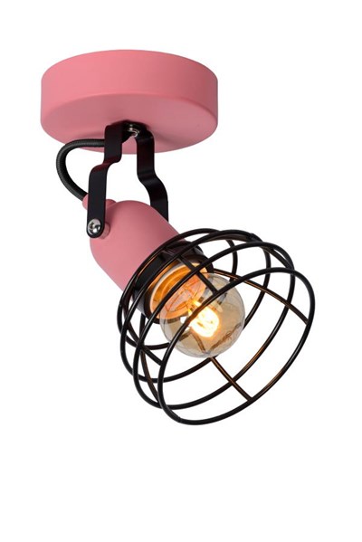 Lucide POLA - Spot plafond Chambres d'enfant - 1xE27 - Rose