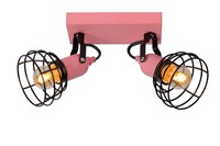 Lucide POLA - Ceiling spotlight Children - 2xE27 - Pink on 6