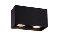 Lucide BODI - Ceiling spotlight - 2xGU10 - Black on