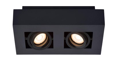 Lucide XIRAX - Ceiling spotlight - LED Dim to warm - GU10 - 2x5W 2200K/3000K - Black