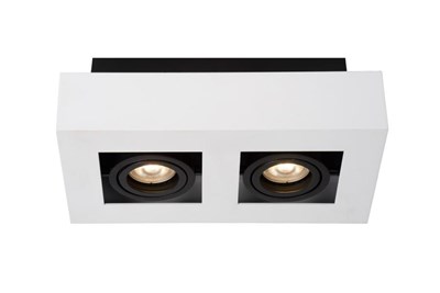 Lucide XIRAX - Ceiling spotlight - LED Dim to warm - GU10 - 2x5W 2200K/3000K - White