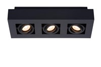 Lucide XIRAX - Deckenstrahler - LED Dim to warm - GU10 - 3x5W 2200K/3000K - Schwarz AAN