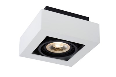 Lucide ZEFIX - Spot plafond - LED Dim to warm - GU10 (ES111) - 1x12W 2200K/3000K - Blanc