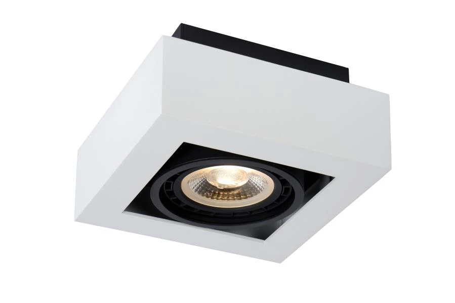 Lucide ZEFIX - Plafondspot - LED Dim to warm - GU10 - 1x12W 2200K/3000K - Wit - aan 1