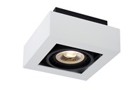 Lucide ZEFIX - Plafondspot - LED Dim to warm - GU10 - 1x12W 2200K/3000K - Wit aan 1
