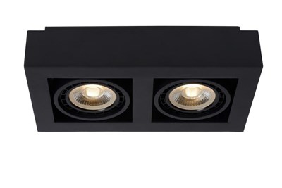 Lucide ZEFIX - Ceiling spotlight - LED Dim to warm - GU10 - 2x12W 2200K/3000K - Black