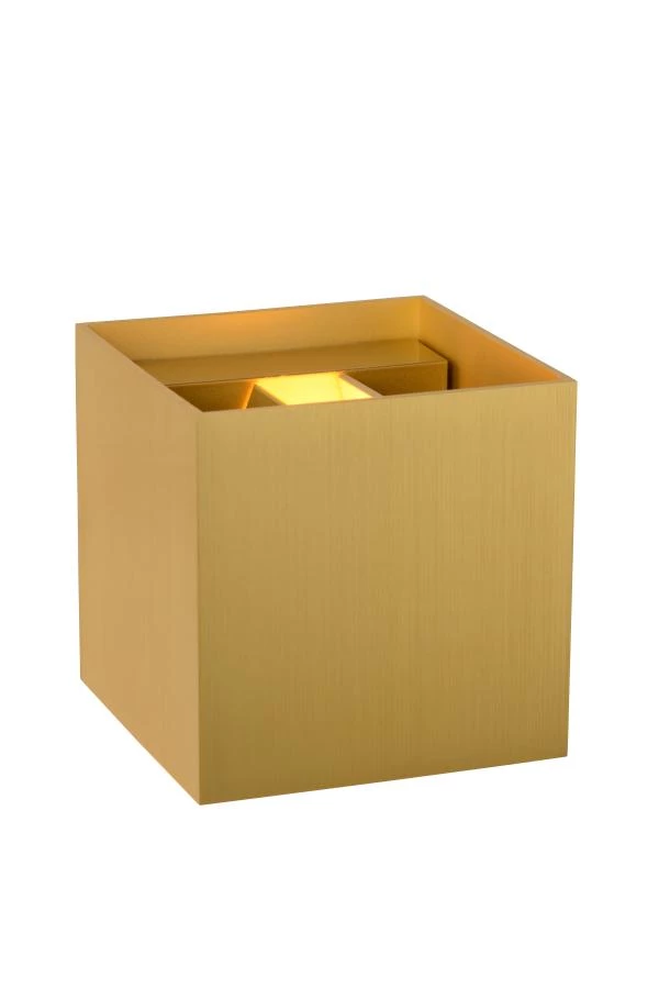 Lucide XIO - Wandlamp - LED Dimb. - G9 - 1x4W 2700K - Mat Goud / Messing - aan 2