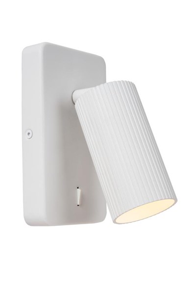 Lucide CLUBS - Wall spotlight - 1xGU10 - White